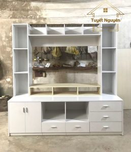 kệ vách ngăn kết hợp kệ tivi giá rẻ