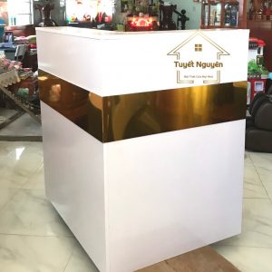 quầy lễ tân chữ L đẹp