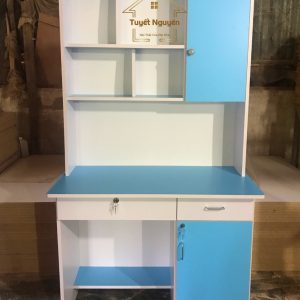 mẫu bàn học sinh 1m có giá sách