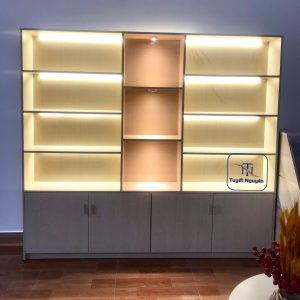 tủ trưng bày sản phẩm có đèn