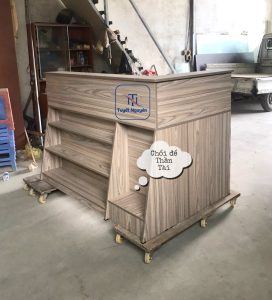 quầy lễ tân siêu thị đẹp